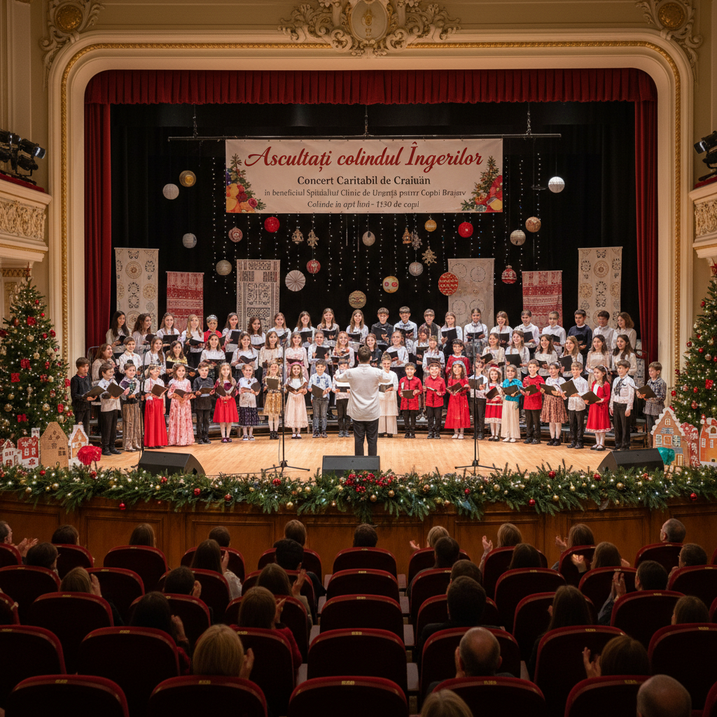 Concert caritabil de Crăciun cu 150 de copii, pentru Spitalul Clinic de Urgență pentru Copii Brașov