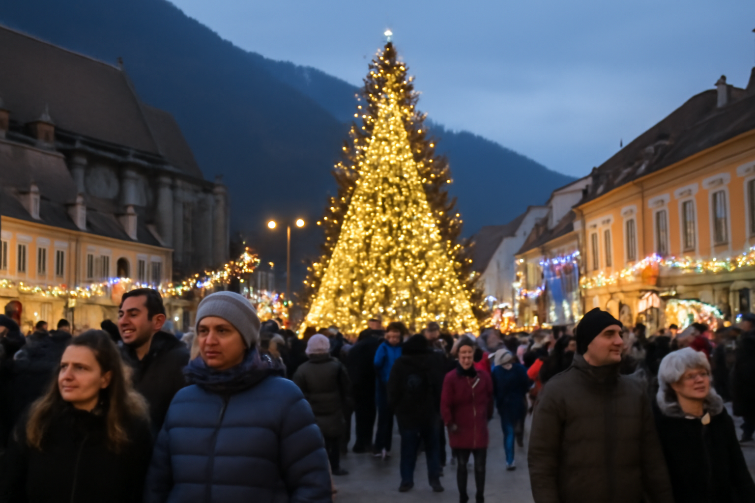Din această seară, Brașovul devine Oraș din poveste – Acces limitat în centrul istoric, recomandat transportul public