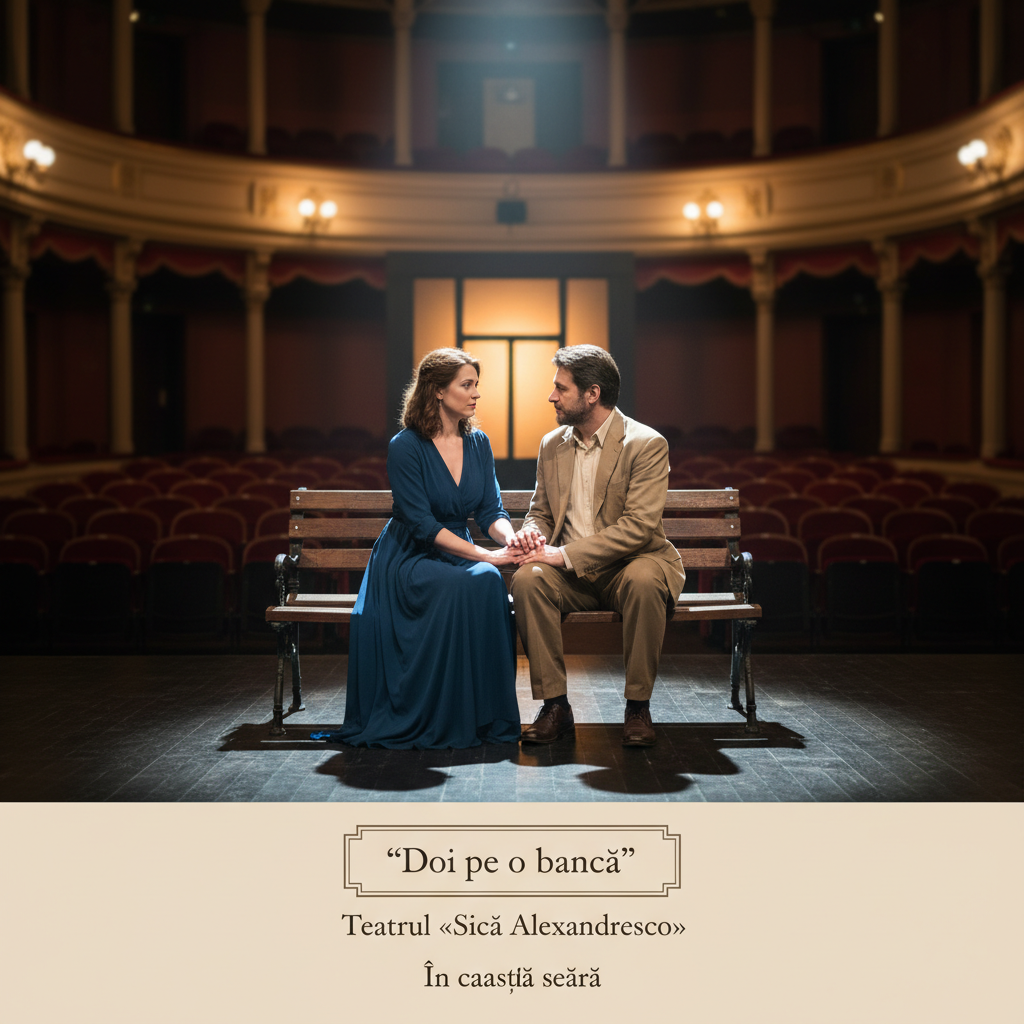 Doi pe o bancă, spectacol în această seară la Teatrul Sică Alexandrescu