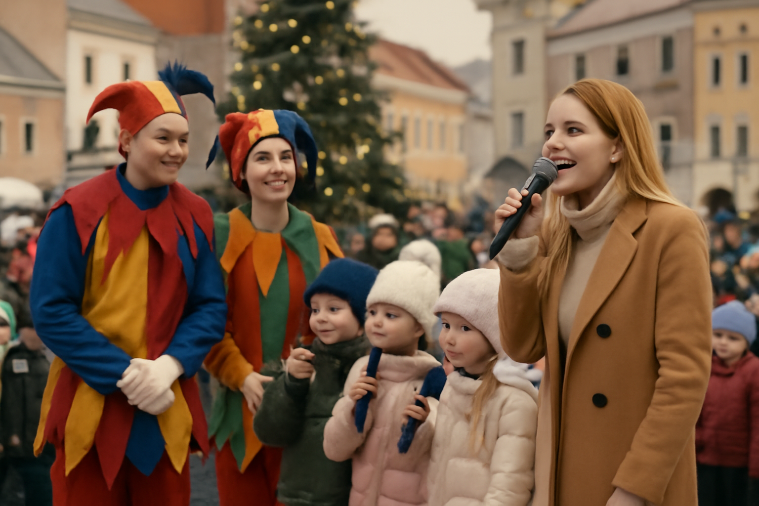 În Ajun de Moș Nicolae, Piața Sfatului Găzduiește Spectacol pentru Copii cu Teatrul Arlechino și Alina Sorescu cu Soreasca