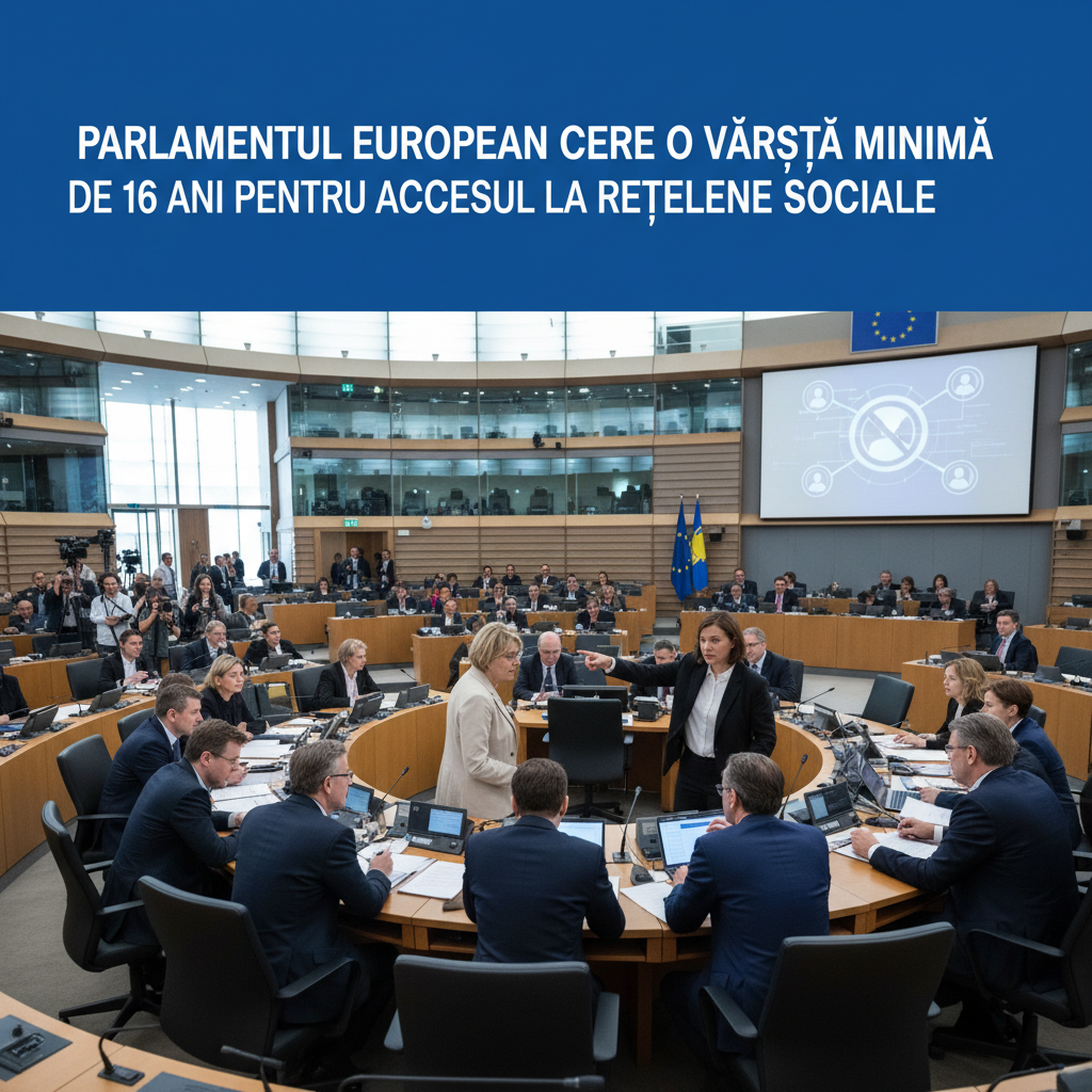 Parlamentul European propune vârsta minimă de 16 ani pentru utilizarea rețelelor sociale în țările UE