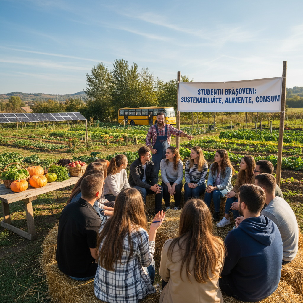 Studenții brașoveni invitați mâine la discuții despre sustenabilitate, lanțuri alimentare și consum responsabil cu transport și prânz la o fermă eco-friendly
